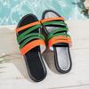 Fashion 2025 Summer Open Toe Women's Slippers Hot Sale Mixed Colors Narrow Band Flat with Sandals Fashion Plus Size Daily Beach Slippers