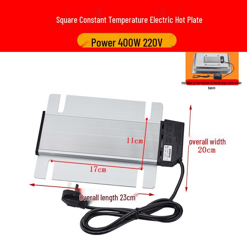 Square Stainless Steel Buffet Food Warmer Heating Plate