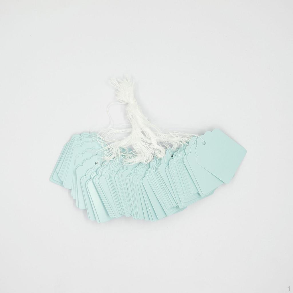 100 sztuk pustych etykiet ze sznurkiem do oznaczania i pakowania prezentów