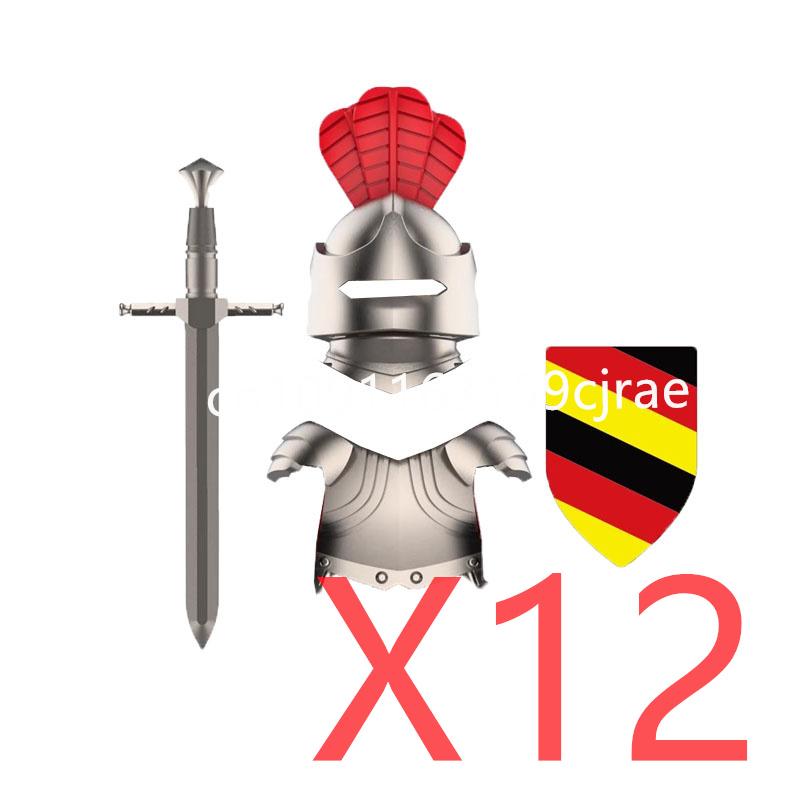 Kompatybilne MOC Średniowieczne Klocki Budowlane Postacie Żołnierze Smoczy Rycerze Czarny Lew Orzeł Zabawka Prezent Klocki Rolnik Żołnierz X048