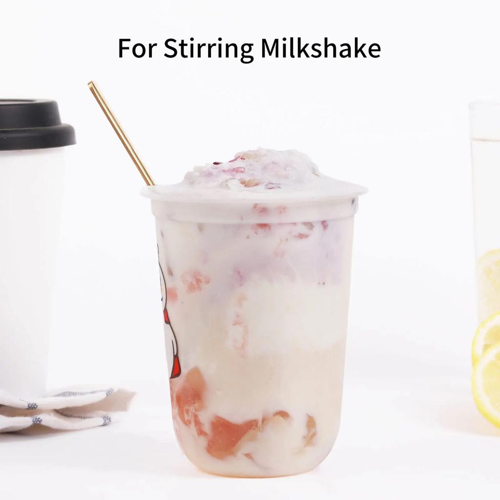 4 pcs Coffee Spoons, Espresso Stirring Stainless Steel Gold Teaspoons Coffee Tea Milk Ice Ware Spoon