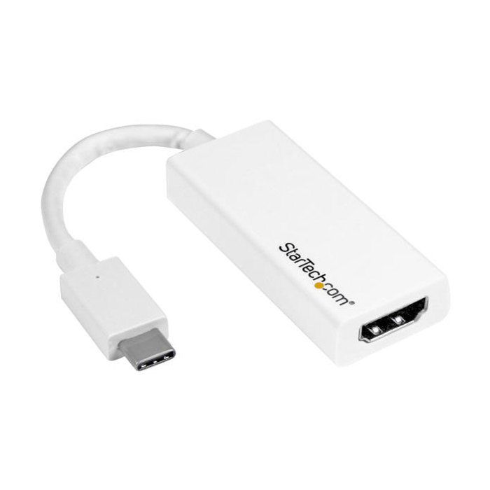 USB-C til HDMI videoadapter - STARTECH.COM - Ultra HD 4K - Hvit - Hann/Hunn