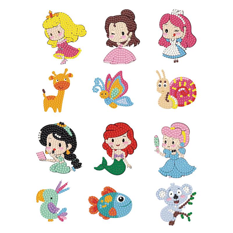 DIY Diamond Painting Stickers for Kids - Fun Handmade Educational Toy and Refrigerator Decor.