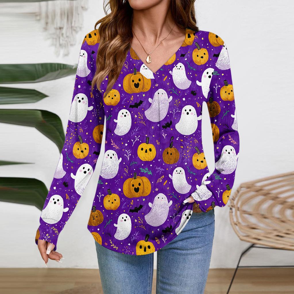Women Long Sleeve Tops Dressy Casual V Neck Tshirts Basics Tee Vacation Fall Fashion Clothes
