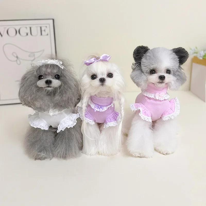 Frühling Herbst Hundehemd Pyjama Chihuahua Kleidung Yorkshire Terrier Pomeranian Shih Tzu Malteser Hündchen Welpe Kleine Hundekleidung