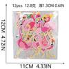 Flamingo Big Bird Embroidery Cloth Sticker Bag Decoration Cartoon Flamingo Patch Sticker Computer Embroidery Label Pink Love Bird