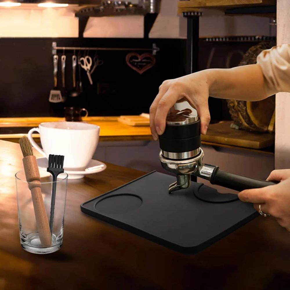 Non-Slip Espresso Tamping Pad Corner Edge Coffee Tamping Station Coffee Bar