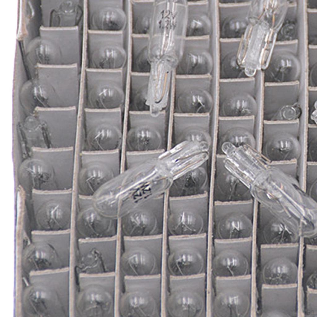 100Pcs Dashboard Bulbs Car Styling 12V 1.2W Lamp Instrument Panel Brake Light T5 Glass