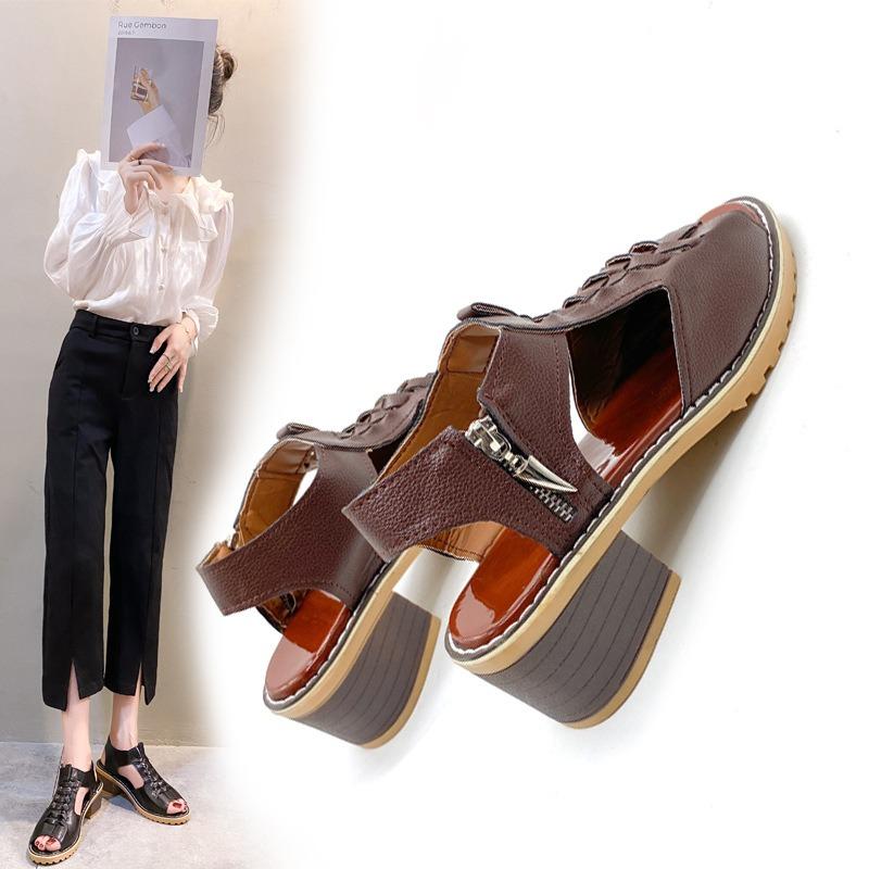 Summer New Color Women's Sandals Side Zipper Fashion Women's Sandals Women's Shoes
