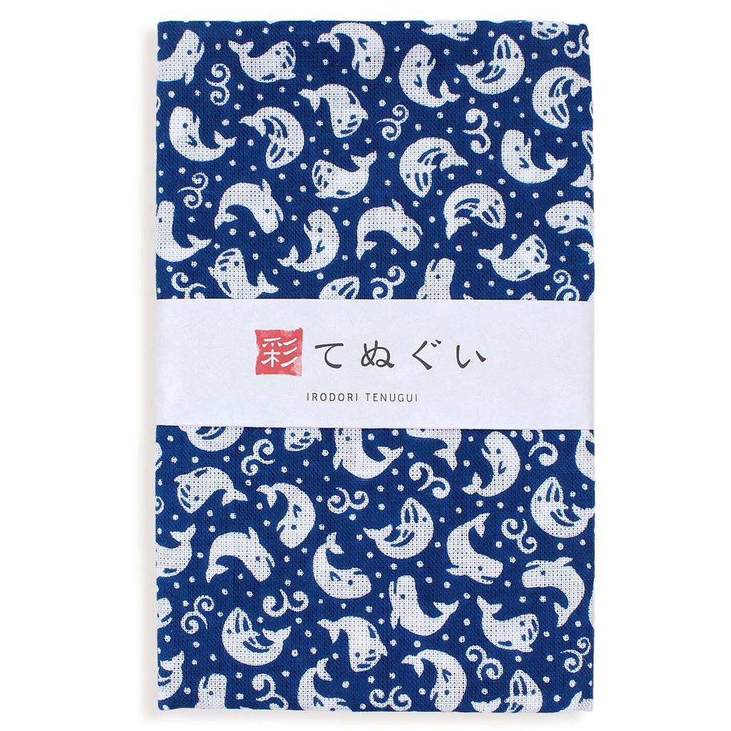 Small Patterned Tenugui (Japanese Hand Towel), Animal Pattern 1, No Fray-resistant Treatment, Set of 5, 33 X 90 Cm, TE-X5-06010-IR