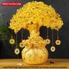 Citrine Money Tree Wine Cabinet Decor: Feng Shui Wealth Attraction Ornament for Home & Living Room, Perfect Creative Opening Gift