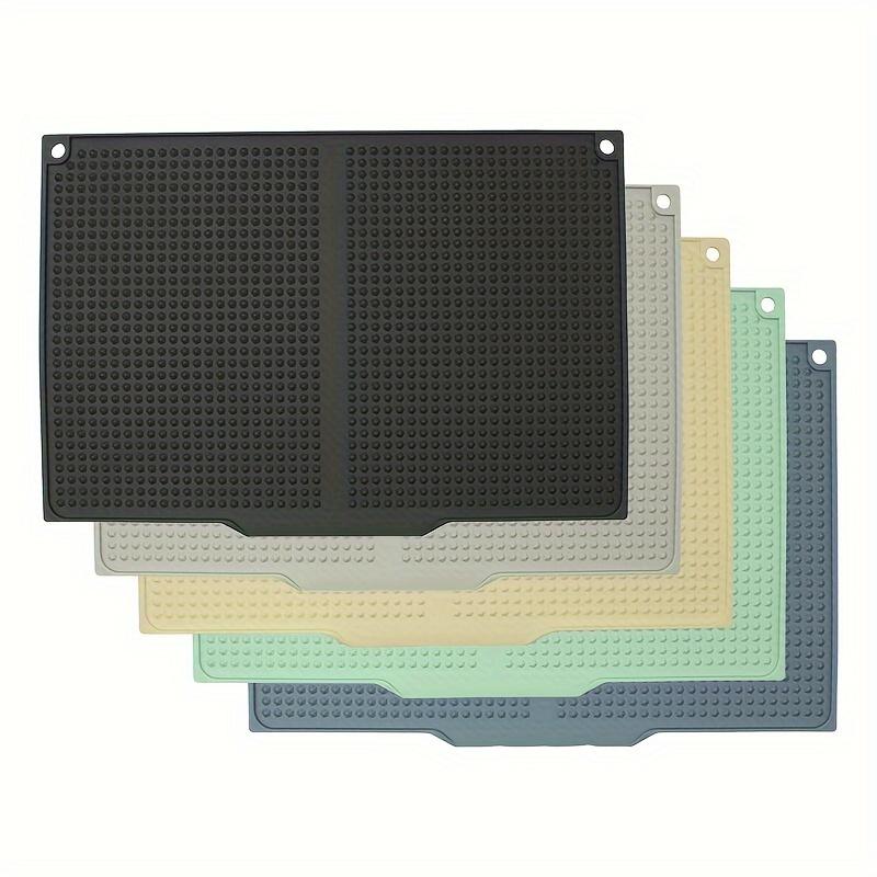 [Covoraș din silicon rezistent la căldură] Rezistent la căldură și antiderapant Extra mare din silicon pentru protecție împotriva stropilor în bucătărie și covoraș de uscare | Până la 446°F/230°C, cu găuri de drenaj