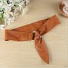 Retro Boho Style PU Leather Waist Belt Band Women Girls Decorative Double Round Buckle Waistband