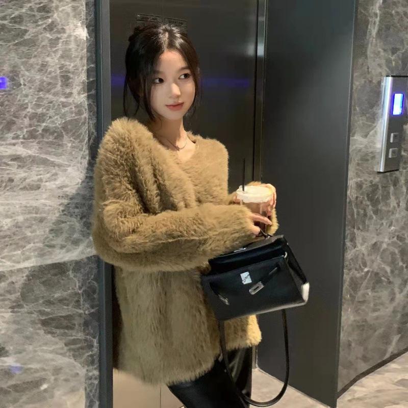 Autumn/Winter Korean-Style Mink Pullover: Cozy, Loose, and Stylish Sweater