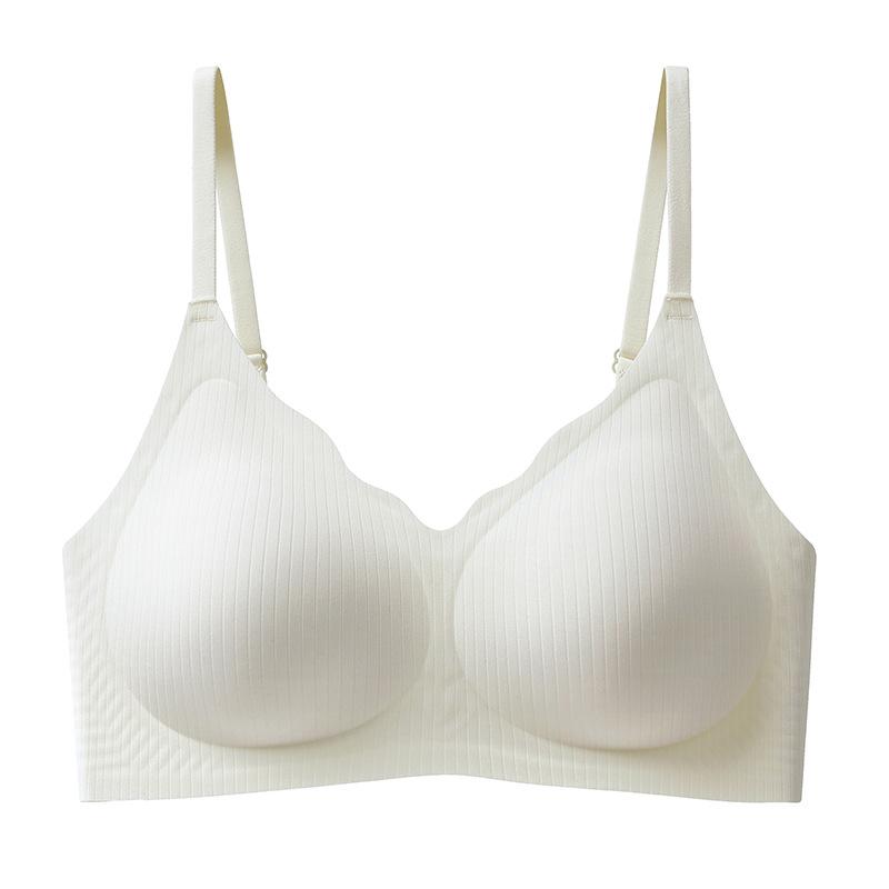 Summer seamless underwear women's small breasts gather and show big new breasts anti-sagging no steel ring bra