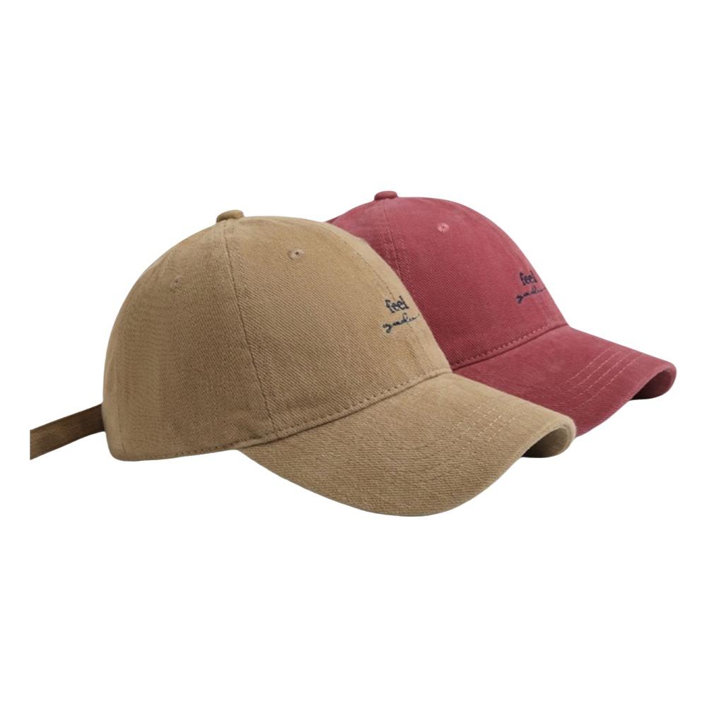 Embroidery Letter Rugged Baseball Cap Solid Color Peaked Cap Fashion Sun Hat  for Women