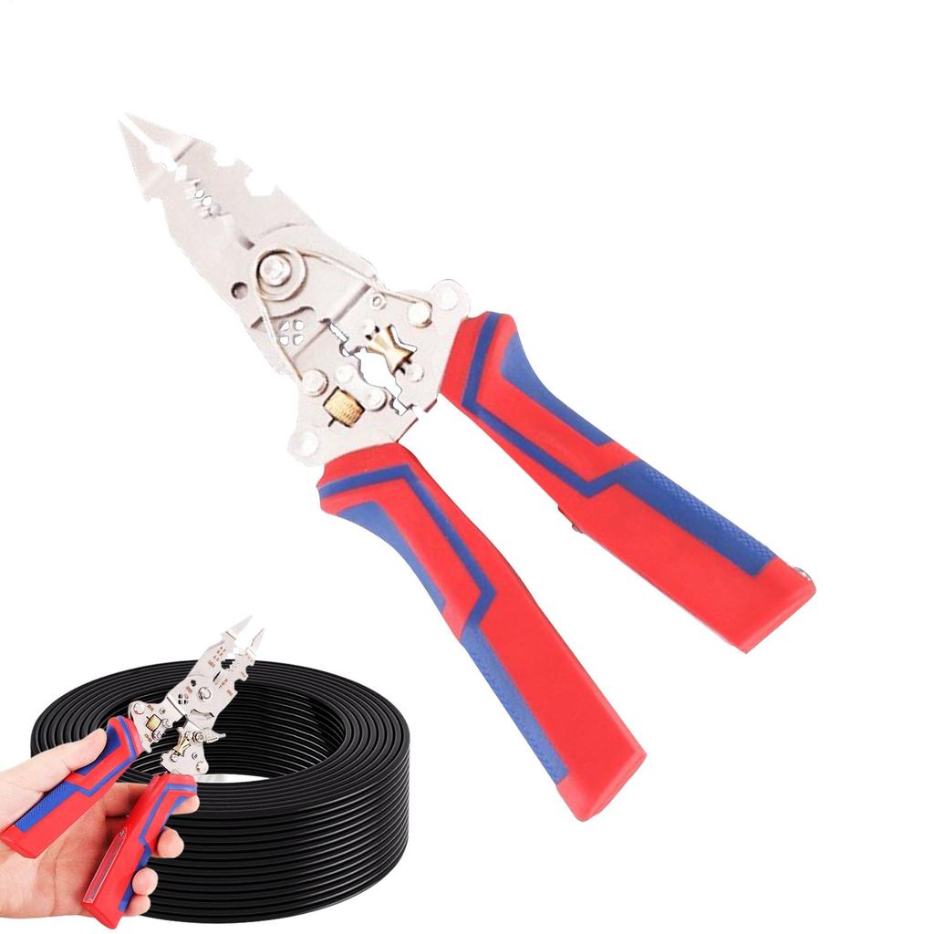 Foldable Wire Stripper with Electrical Test Crimper Cable Cutter Pliers Electrician Cable Cutting Wiring Pulling Stripping Tools