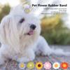 24pcs Vivid Pet Hair Tie Decorative Pet Hair Accessory Lovely Flower Hair Tie  Grooming