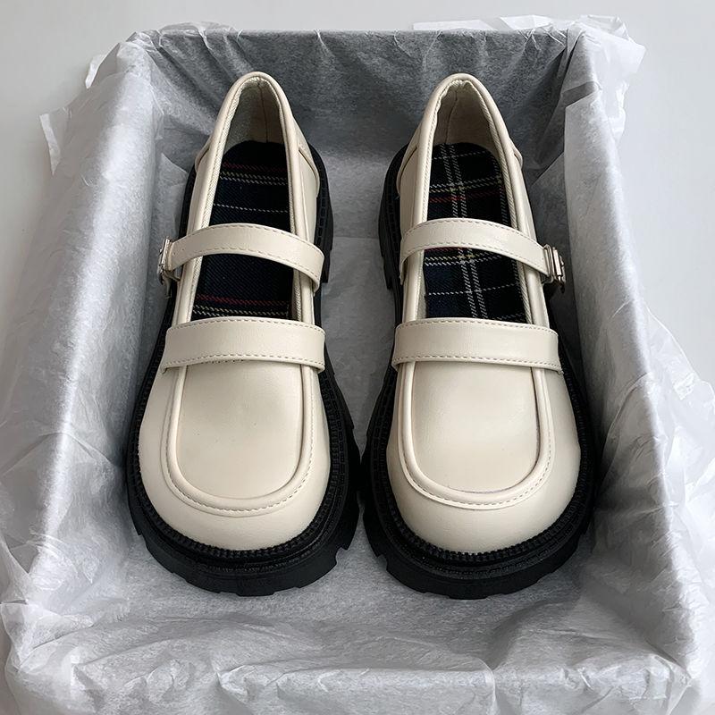 Fashion Women Footwear Leather Mary Jane Round Toe Gothic Black High On Platform Japanese Style Lolita Ladies Shoes Summer 2024 Offer 39