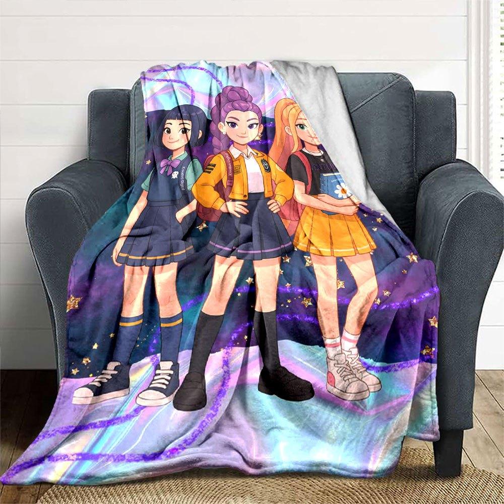 1pc Hunter X Kopo group - Themed Flannel Blanket - Suitable for Bed, Home Decor, Graduation Gifts, Easter, Back to School, ChristmasA88