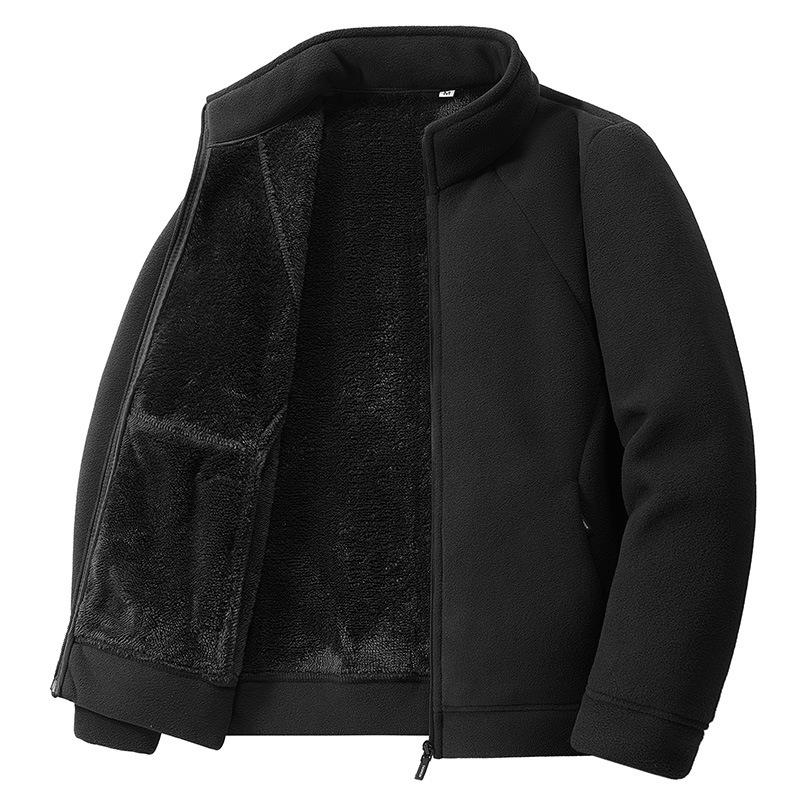 Autumn and Winter Fleece Stand-up Collar Thermal Sweater Casual Versatile Ollie Fleece Couple Jacket