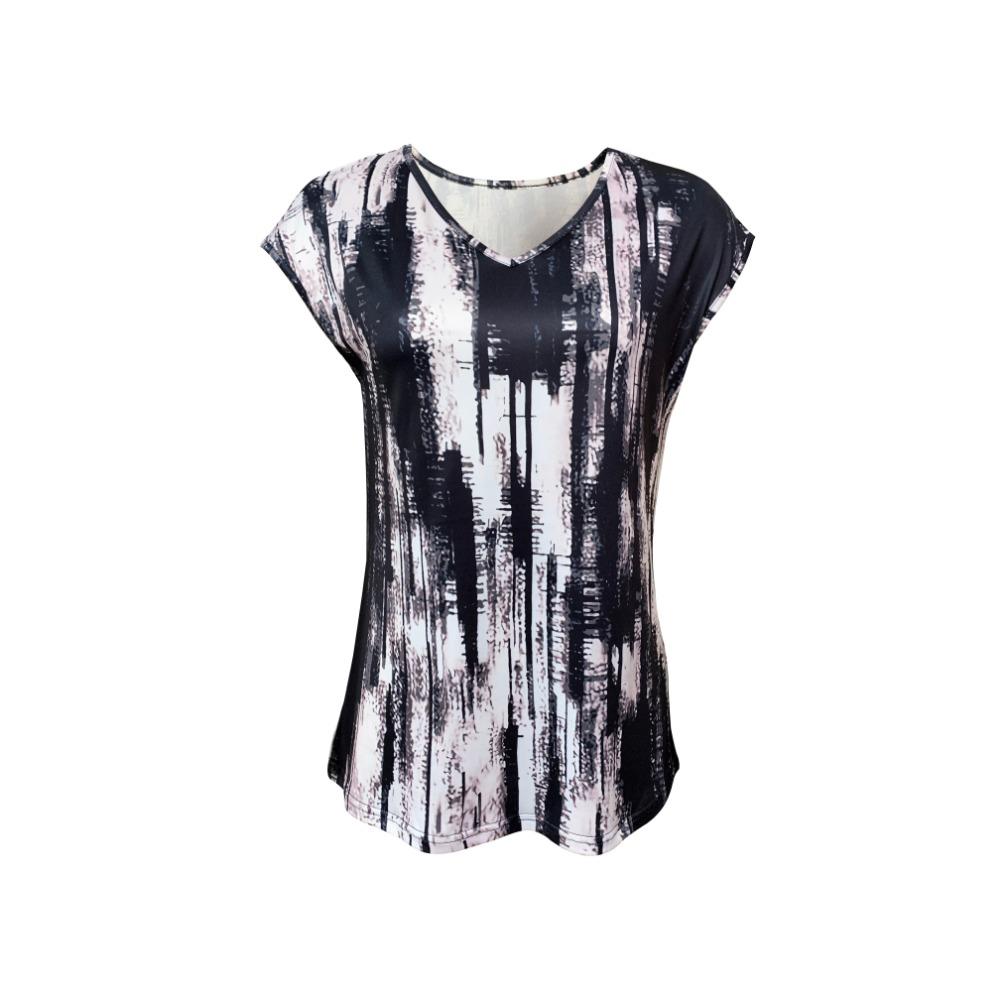 Women's Summer Work Blouse V Neck Short Sleeve Lapel Shirt Top Tunic