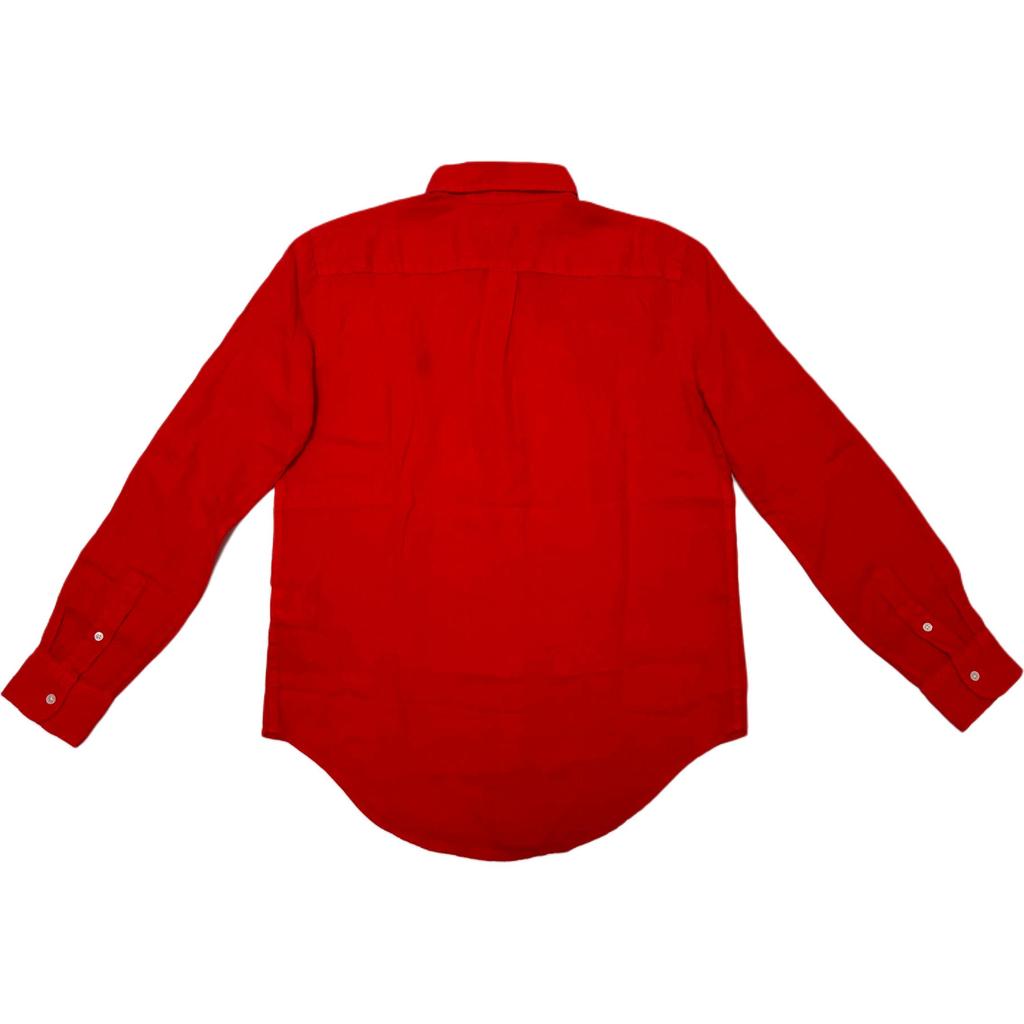 Cămașă cu mânecă lungă din in 100% cu logo brodat SS25 Polo Ralph Lauren Femei cămăși 211973262-002