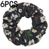 6pcs/lot Hair Scrunchies Bands Scrunchy Ties Ropes Ponytail Holder for Women Accessories Fabric Headwear Ditsy Floral Sweet Cute