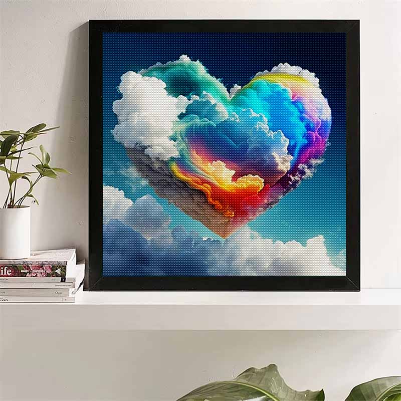 New Arrival 5D DIY Full Circle Diamond Painting "Colorful Clouds of Love" Embroidery Cross Stitch Home Decor Gift