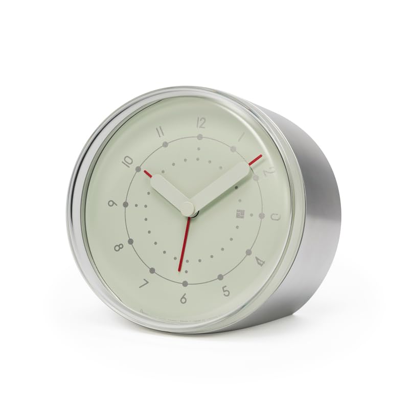 

Lemnos Alarm Clock, Analog, Ento, Aluminum, Light Green, Luminous, ENTO NTL25-02 LGN