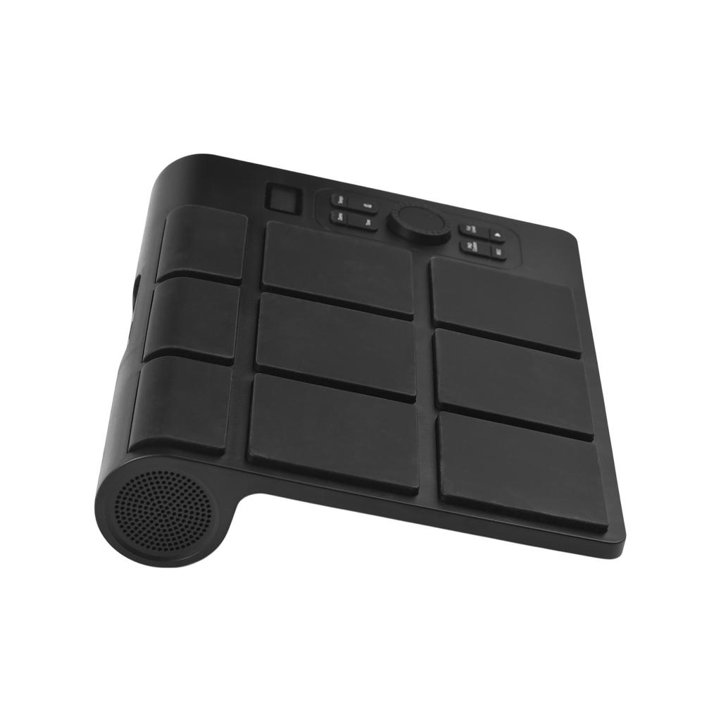 Electronic Tabletop Drum Set with 2 Speaker 9 Pads Color Lighting Supports BT MIDI Various Audio Connection LCD Display