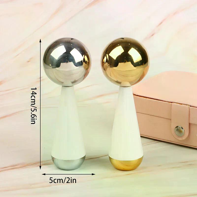 Ice Globes For Facial 360 Rotating Stainless Steel Ice Roller For Face Eyes Beauty Spa Cooling Globe Massage Ball Skincare Tools