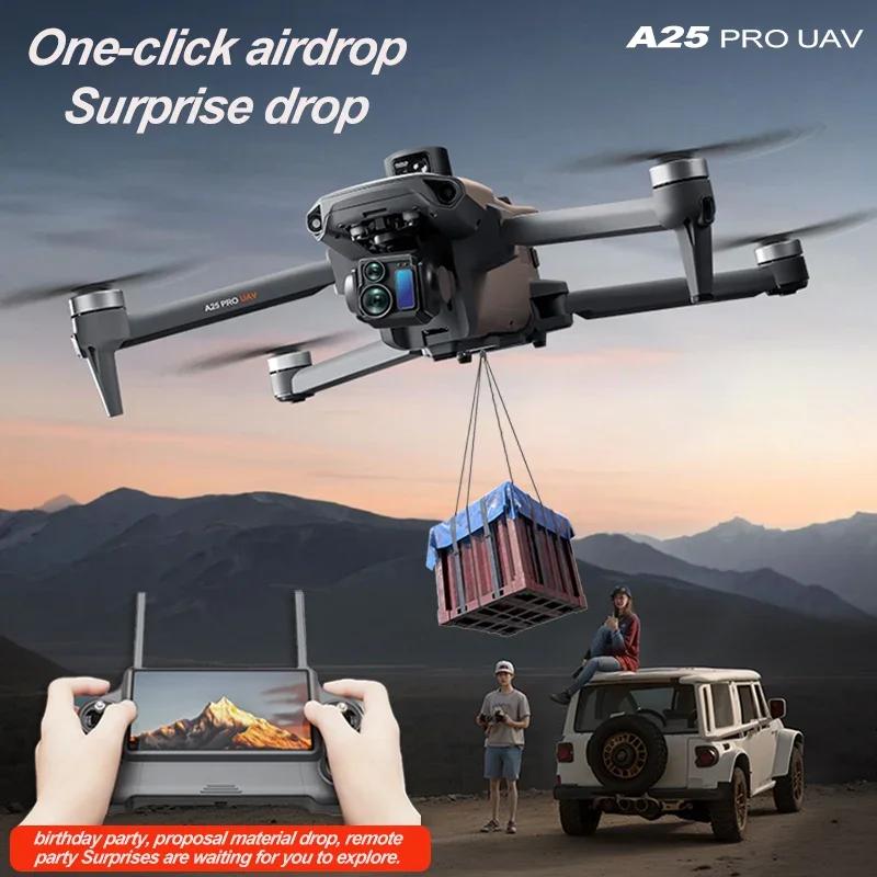 2026 A25 PRO Drone GPS with 8K Camera 3-Axis Gimbal 5G WIFI Transmission 360° Laser Obstacle Avoidance Touch Screen FPV Brushless RC Quadcopter