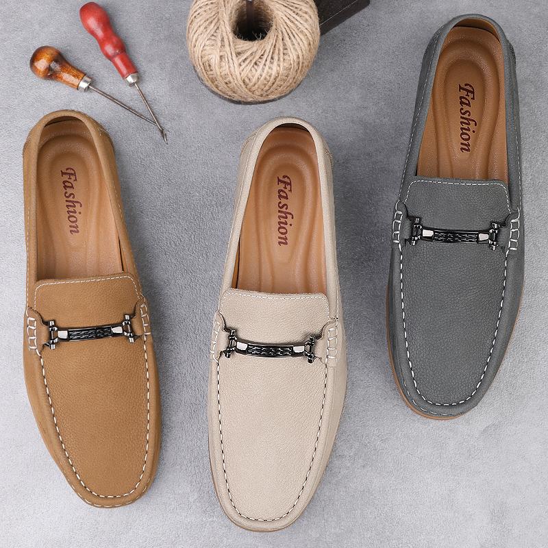 Fashion Luxury Brand Designer Fashion Dress Shoes New Men Handmade Loafers Genuine Leather Slip on Casual Footwear Loafer Walking Shoes