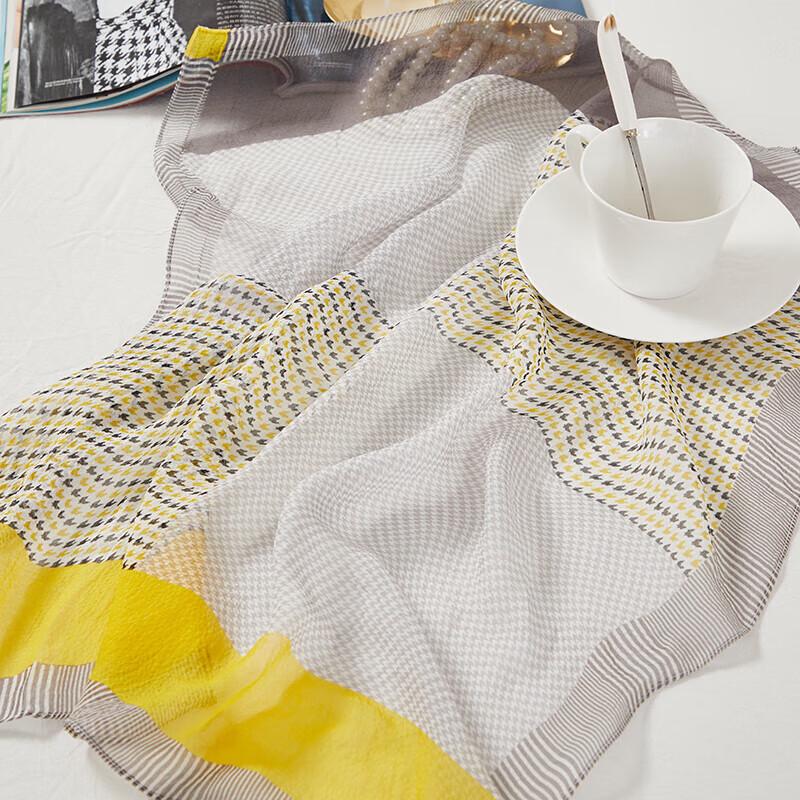 Hengyuanxiang Pearl Chiffon Silk Square Scarf