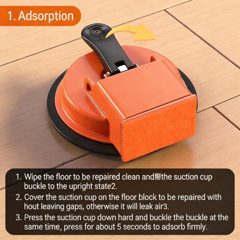 Construction Helper Efficient Suction Hand Tool Rubber Hamme Floor Gaps Fixing Tool for Wood and Tile Installation