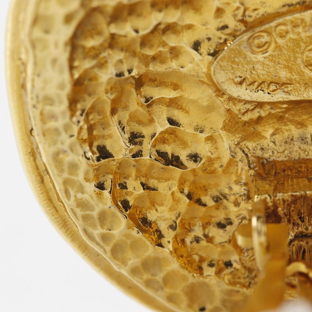 CHANEL COCO Mark Earring 31 RUE CAMBON vintage Plated Gold 26g Women Used