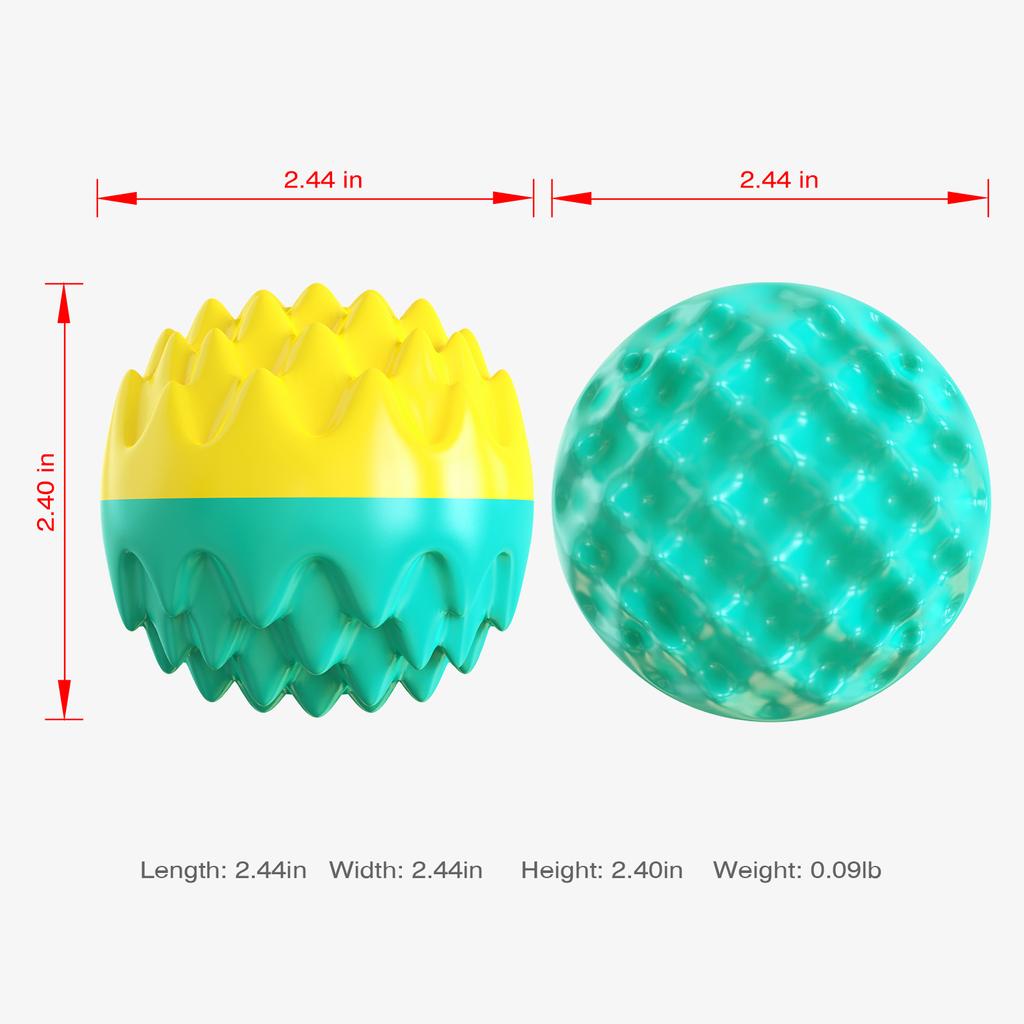 Chew Squeaky Dog Ball Toy For Small Large Dogs Interactive Improve IQ Teeth Cleaning Puppy Toys French Bulldog Pug Pet Supplies