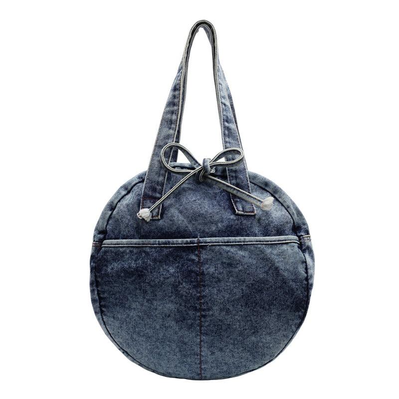 

Джинсовая сумка женская новая большая вместительная на плечо, сумка-мессенджер, повседневная, для работы, портативная сумка-тоут