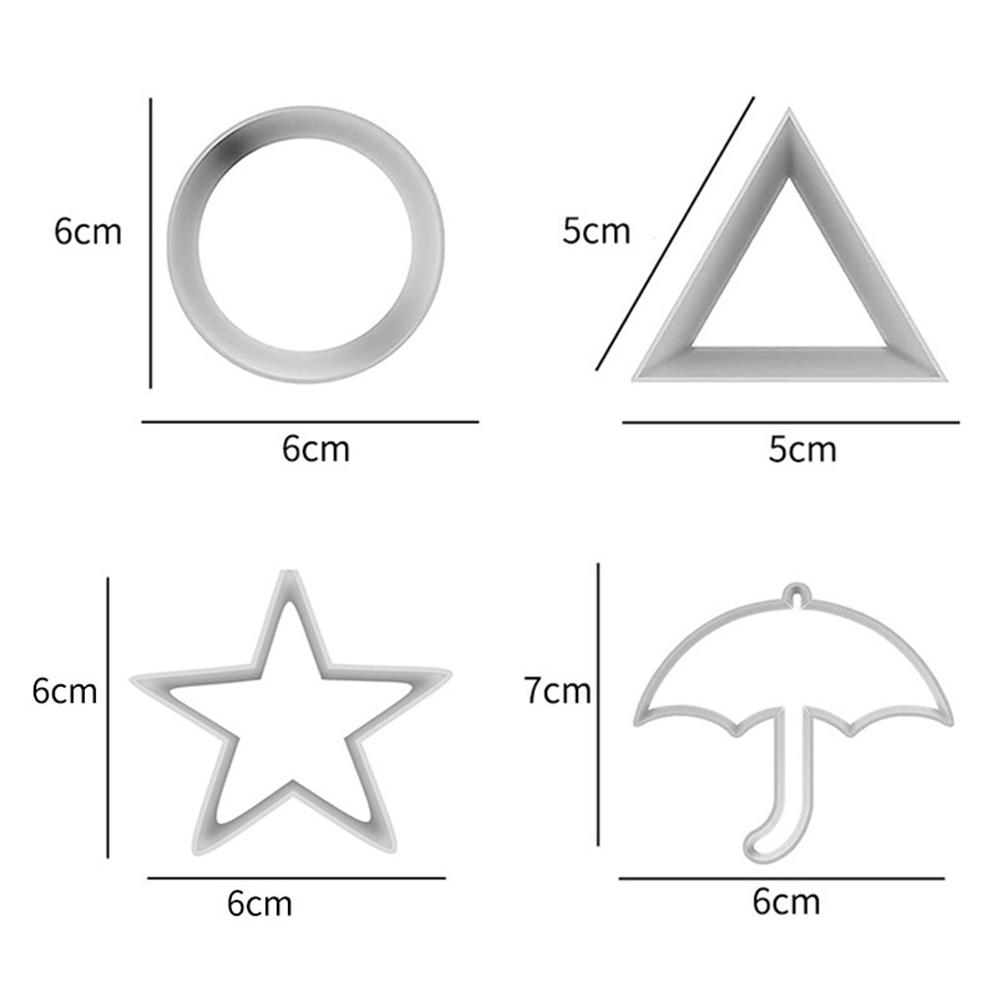 6pcs Korean Sugar Candy Making Tools Stainless Steel Cookie Cutters Biscuit Mold