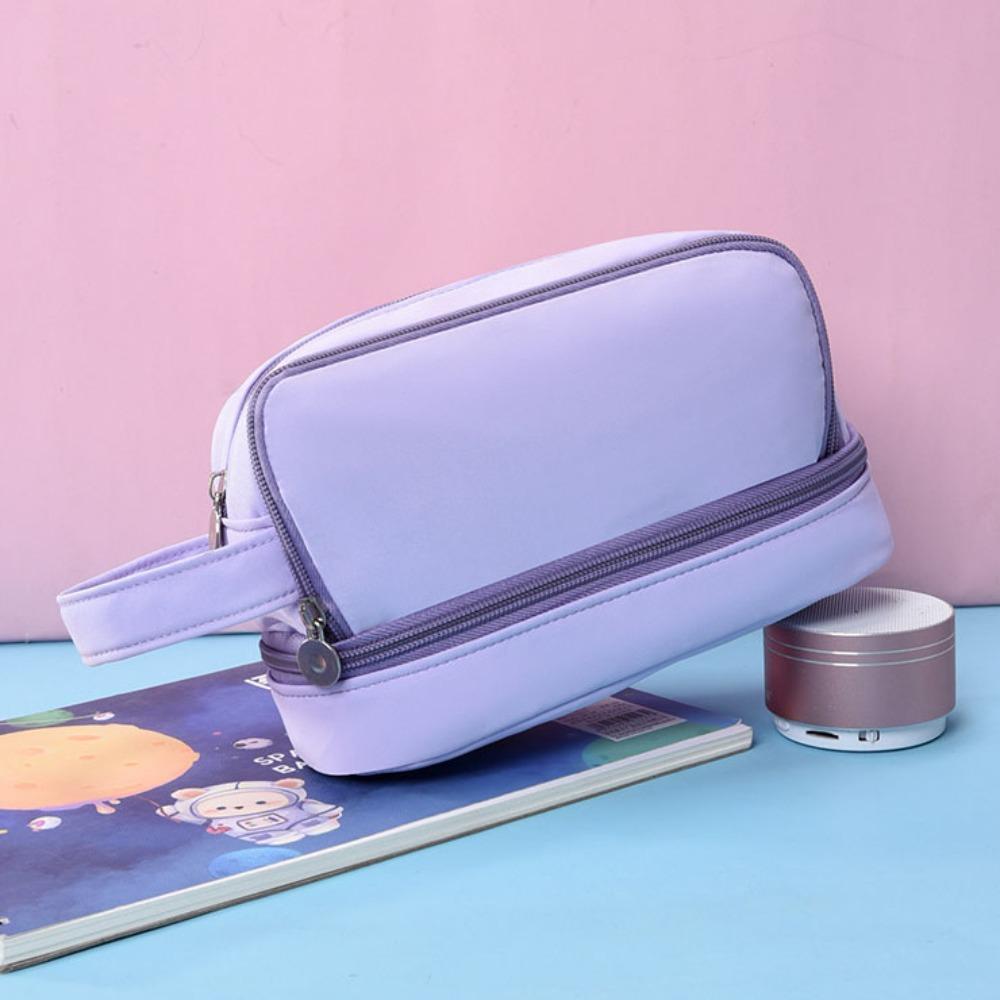 

Oxford Portable Large Pencil Bag Anti Fouling Pen Bag Pencil Case Pencils Pens Cards фиолетовый