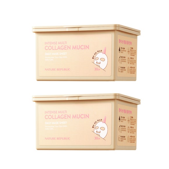 Nature Republic Intense Multi Collagen Mucin ежедневная маска для лица (3 варианта) 2PCS