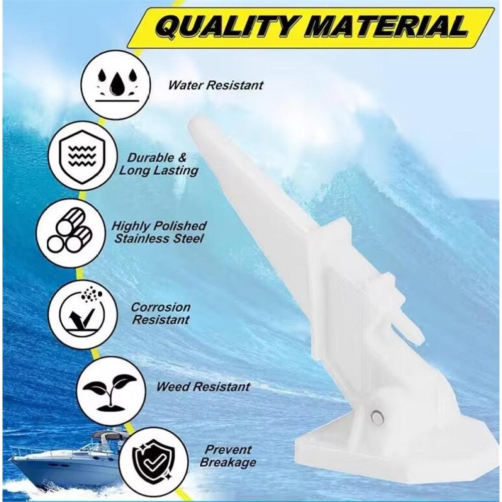 Universal Marine Speed Gauge Acceleration Guide Tube – 80 Mph Speedometer Pitot Tube, Anti-Weed Design, Replacement For Most Boats