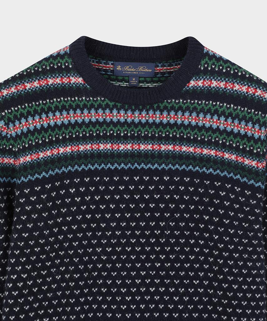 BROOKS BROTHERS Alpaca Holiday Pattern Sweater (Multi) (Bbwrmm39417Ew)