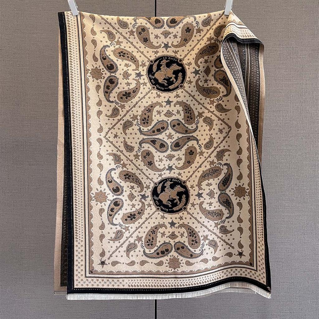 Winer Warm Cashmere Cashew Flower Print Scarf For Women Fashion Thick Blanket Pashmina Shawl Wrap Female Bufanda