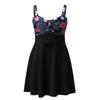 Plus Size Two Piece Swimsuit Tankini Set with Printed Skirted Bottom and Adjustable Straps for Women Swimwear Bathing Suit