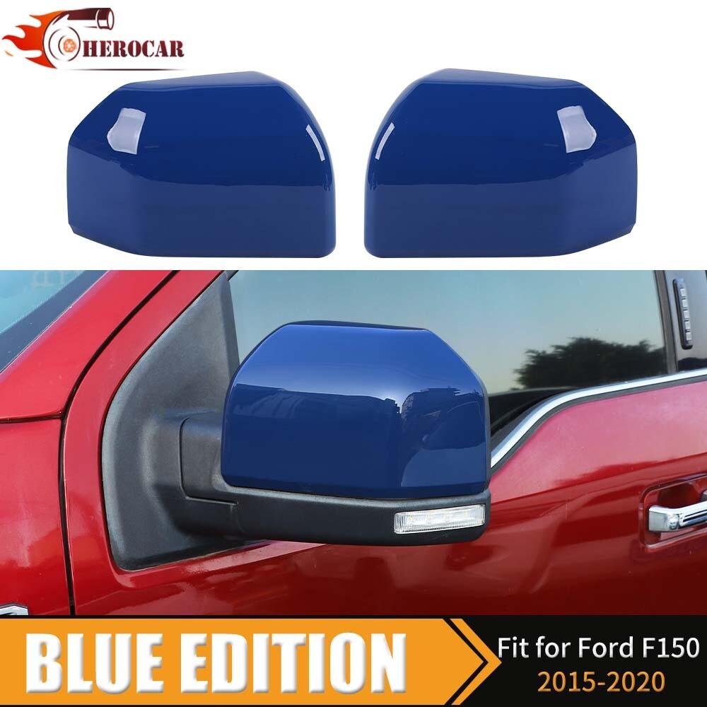 For 2015-20 FORD F150 Handle COVERS No SMTK+Mirrors Bezzels Kit Blue 6PCS