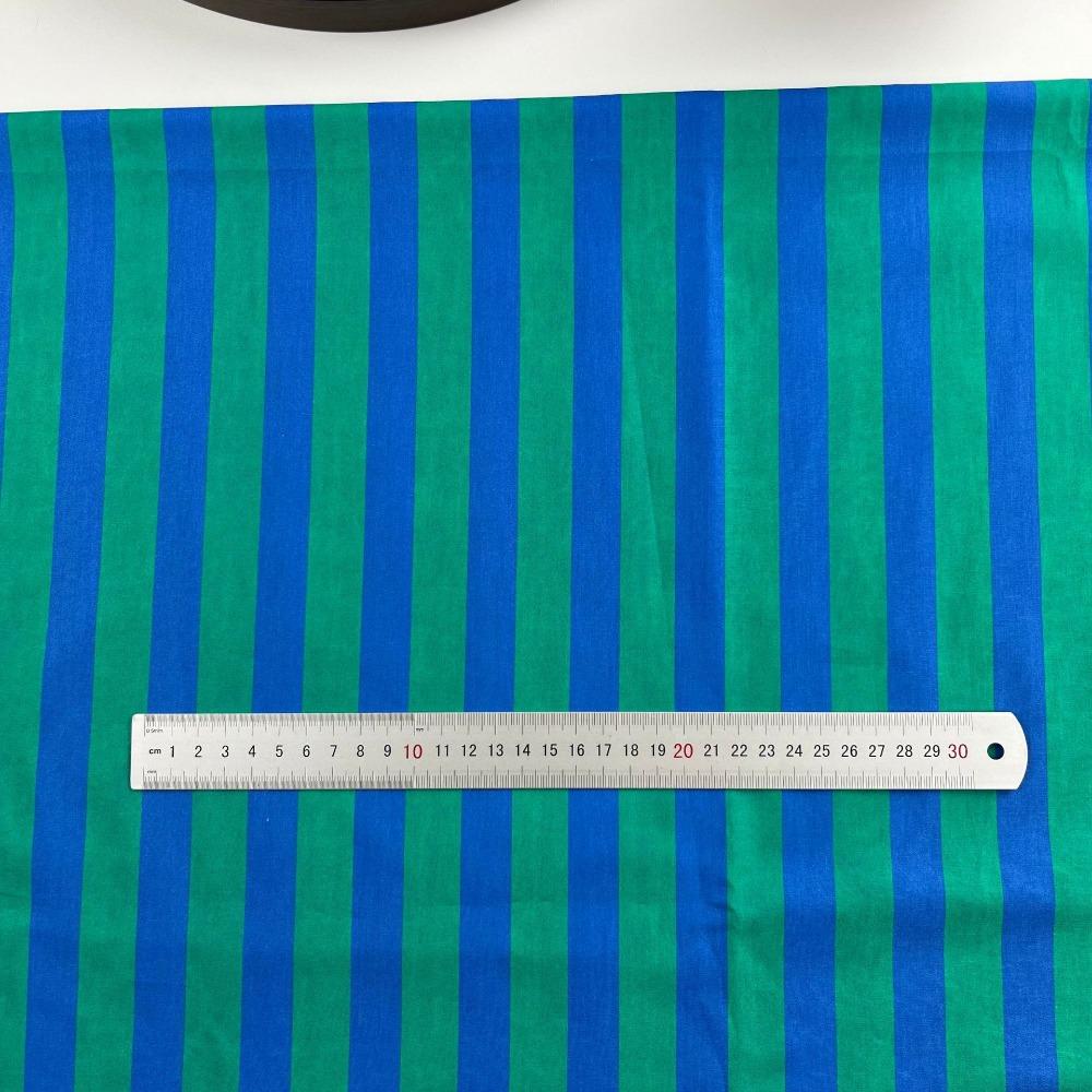 

Бавовняний Матеріал для Шиття Одягу 150*100см Тканина для Пошиття Суконь Тканина з Вертикальними Смугами Домашній Декор синій