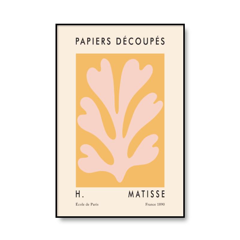 

Henri Matisse Colorful Leaf Print Exhibition Poster AbstractPainting Gallery Wall Art Canvas Picture for Living Room Home Decor 21x30cm No Framed