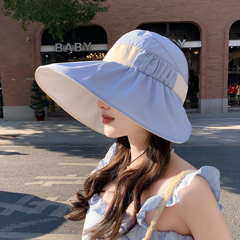Empty Top Fisherman Hat Children Versatile Large Brim Sun Protection Sun Hat Summer Outdoor Riding Beach Basin Hat